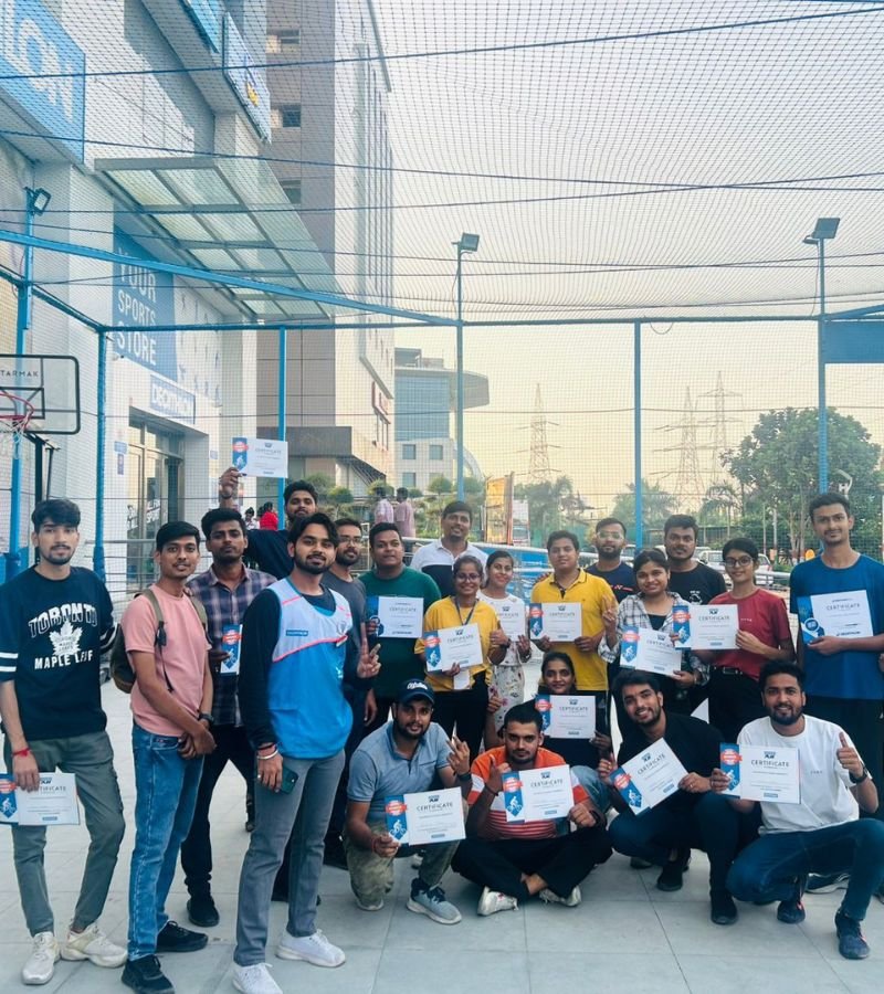 University students working in library